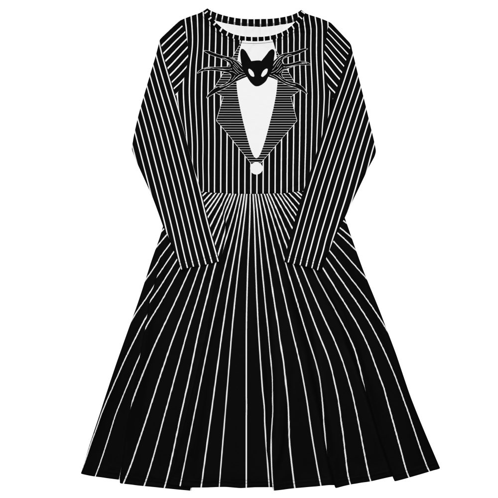 Jack Skellington Nightmare Before Christmas Costume Long Sleeve Dress - Image 5