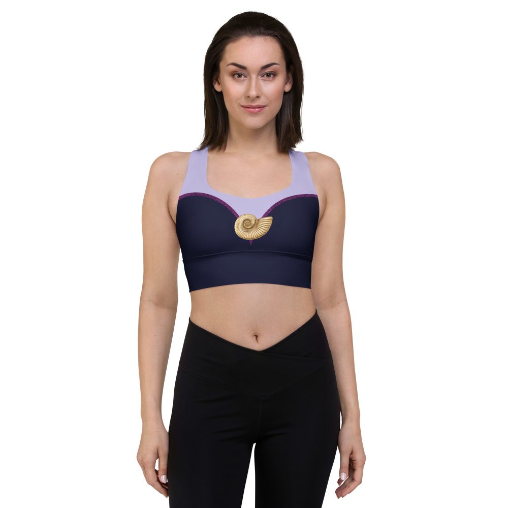 Ursula Costume Sea Witch Octopus Villain Longline sports bra