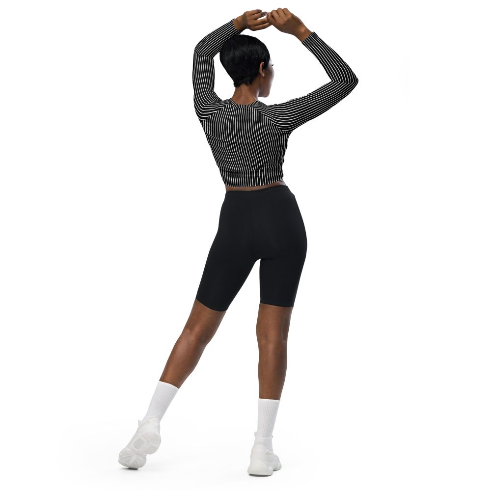 Jack Skellington Nightmare Before Christmas Costume Long-Sleeve Crop Top - Image 8