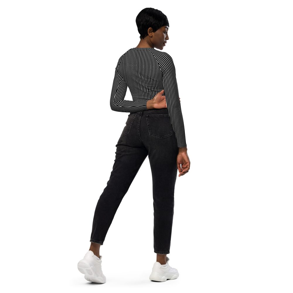 Jack Skellington Nightmare Before Christmas Costume Long-Sleeve Crop Top - Image 9