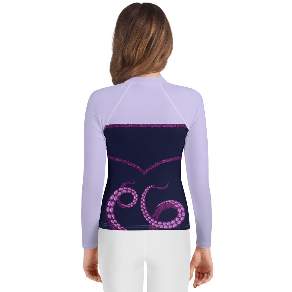 Ursula Costume Sea Witch Octopus Villain Youth Rash Guard - Image 4
