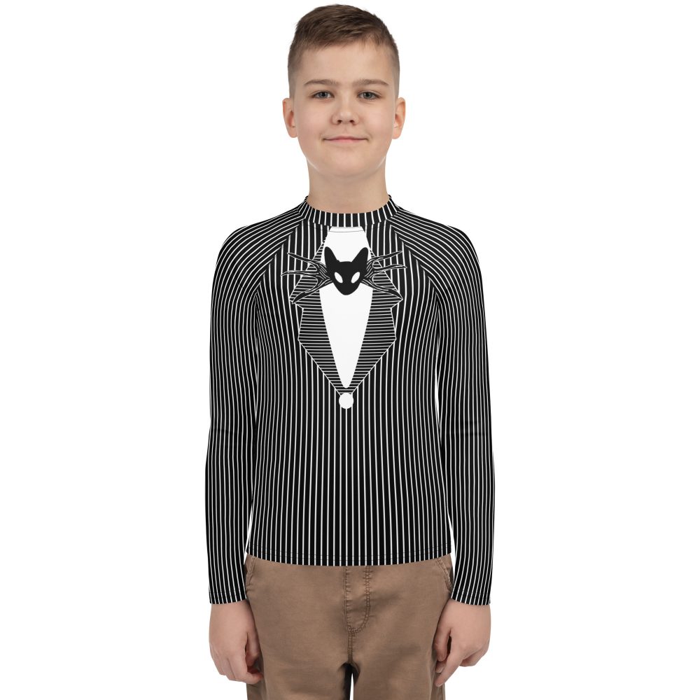 Jack Skellington Nightmare Before Christmas Costume – Youth Rash Guard - Image 4