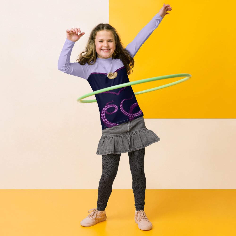 Ursula Costume Sea Witch Octopus Villain Youth Rash Guard - Image 2