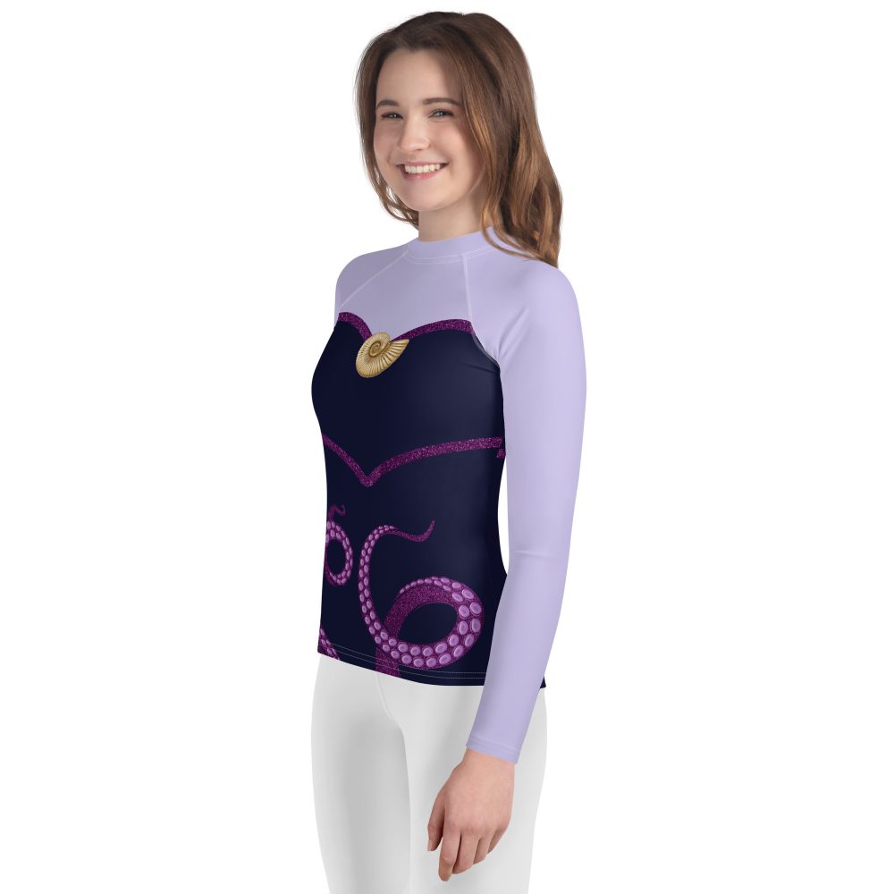Ursula Costume Sea Witch Octopus Villain Youth Rash Guard - Image 5
