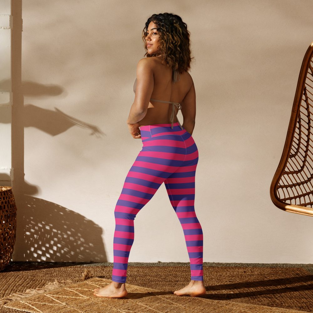Cheshire Cat Costume Alice in Wonderland Halloween Cosplay Yoga Leggings - Image 2