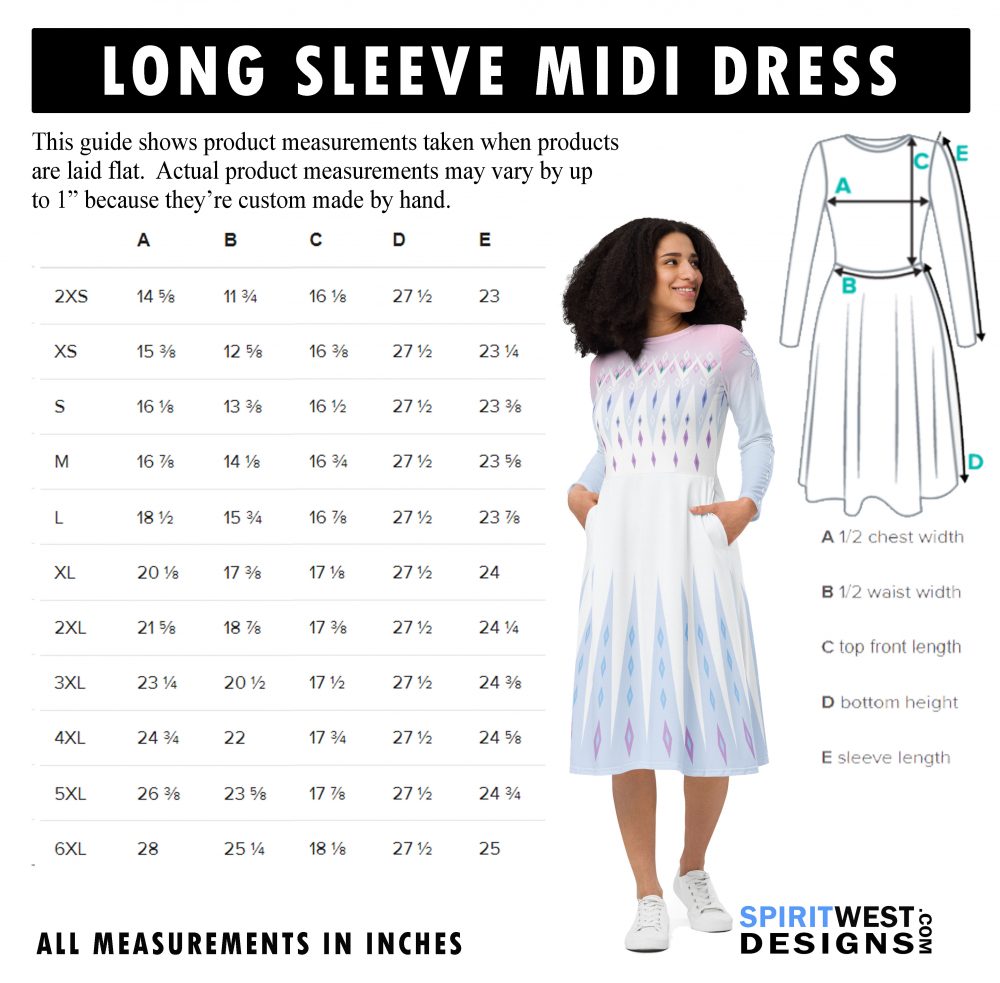 Gingerbread Christmas Candy Costume 2XS - 6XL Long Sleeve Dress - Image 9