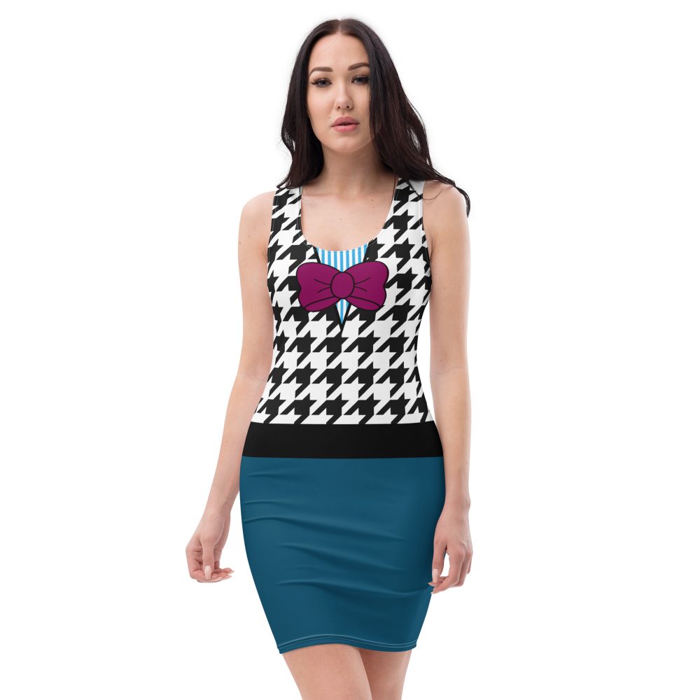 Fear Costume Halloween Cosplay Houndstooth Bodycon dress