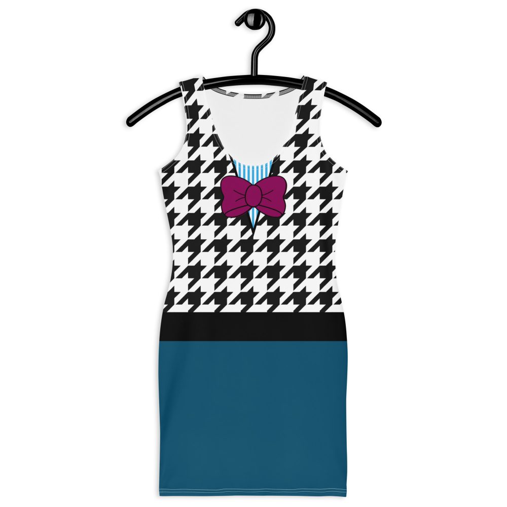 Fear Costume Halloween Cosplay Houndstooth Bodycon dress - Image 3
