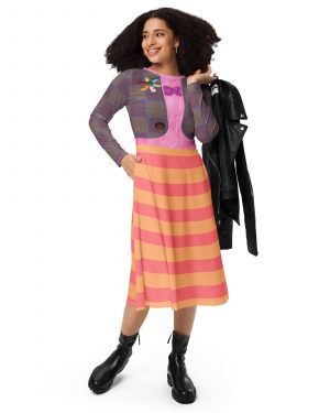 Bing Bong Costume Halloween Cosplay Long Sleeve Dress