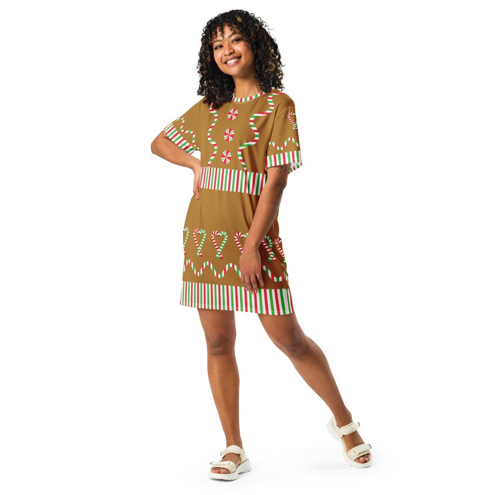 Gingerbread Christmas Candy Costume 2XS - 6XL T-shirt dress
