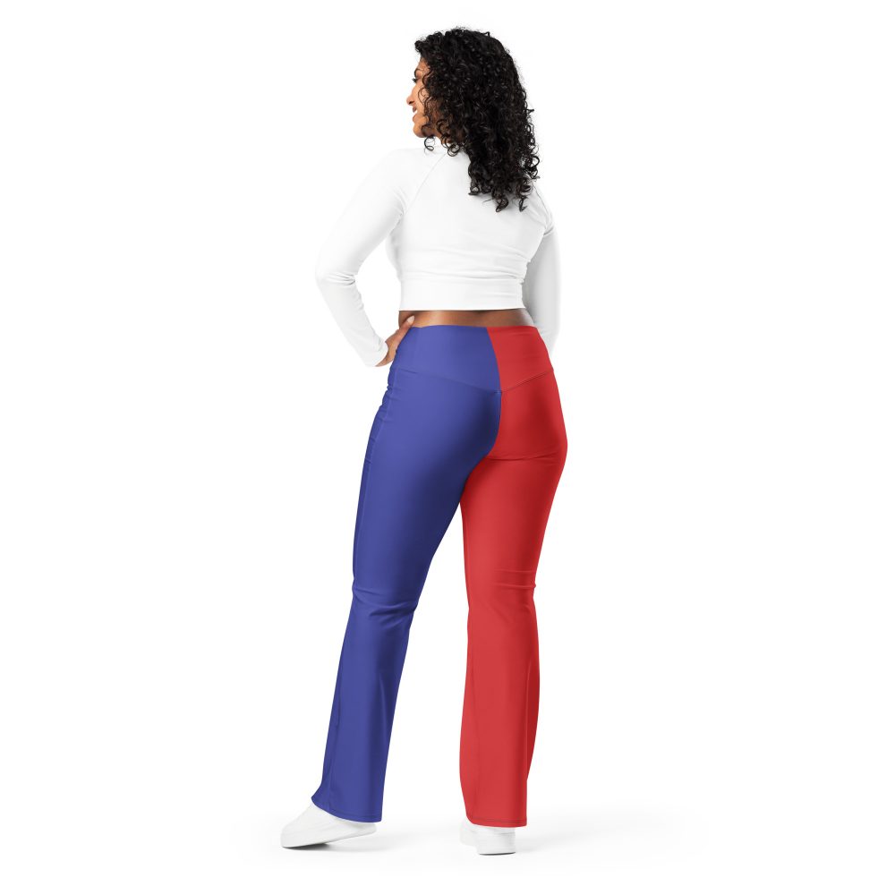 Harlequin Clown Halloween Harley Quinn Cosplay Costume Flare Leggings - Image 10