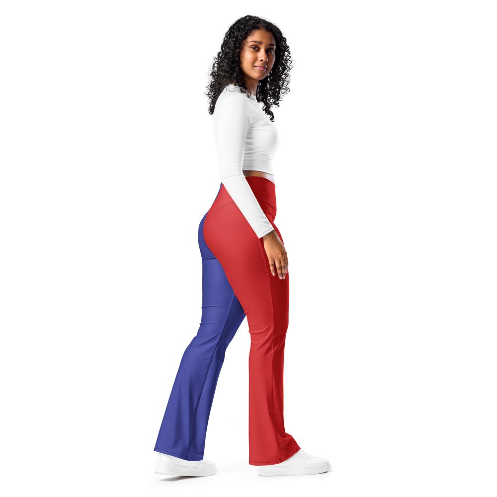 Harlequin Clown Halloween Harley Quinn Cosplay Costume Flare Leggings - Image 11